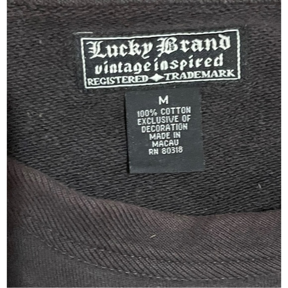 Lucky Brand Vintage Inspired Crewneck Pirate Skull Sweater - Picture 4 of 5